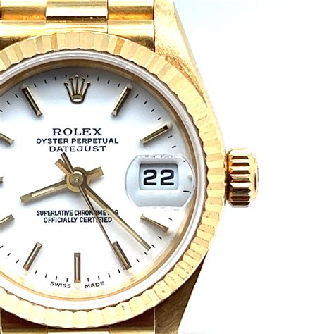 rolex presidential gold white face